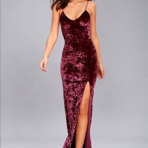 Lulus Supernatural Love Velvet Maxi Dress